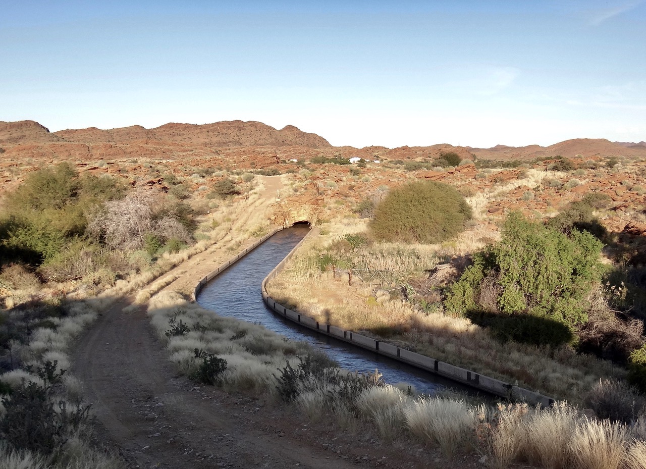 Orange River Canal in the desert
